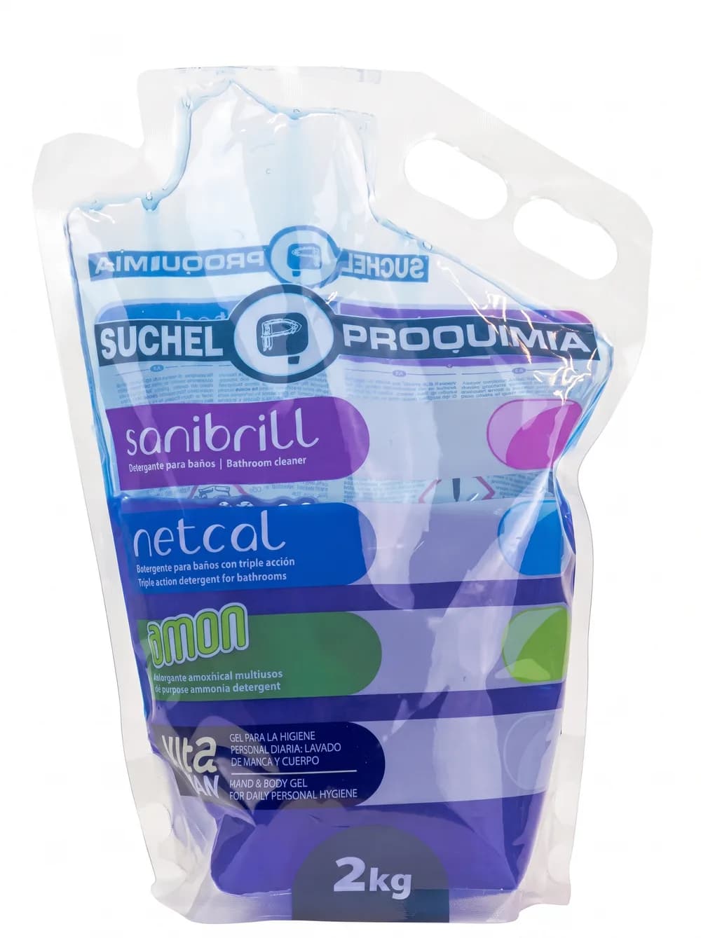 Envase de Netcal WC, limpiador desincrustante de baños y sanitarios de Suchel-Proquimia.